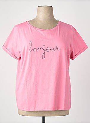 T-shirt rose MORE & MORE femme