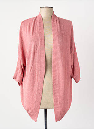 Gilet manches longues rose GARCIA femme
