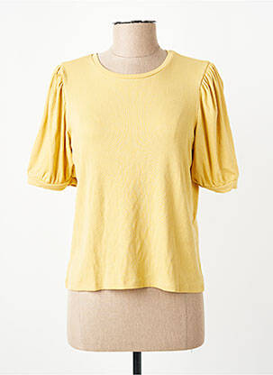 T-shirt coupe droite jaune OBJECT femme