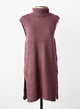 Pull col roulé rouge ONLY femme