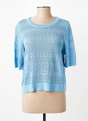 Pull col rond bleu VERO MODA femme