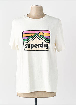 T-shirt blanc SUPERDRY femme