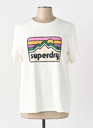 T-shirt blanc SUPERDRY femme