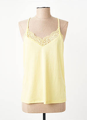 Blouse col v sans manche jaune VERO MODA femme