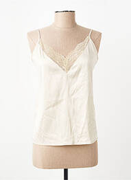 Blouse col v sans manche beige ONLY femme