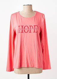 T-shirt rose MORE & MORE femme