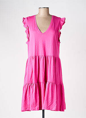 Robe courte manches courtes manches courtes rose ONLY femme