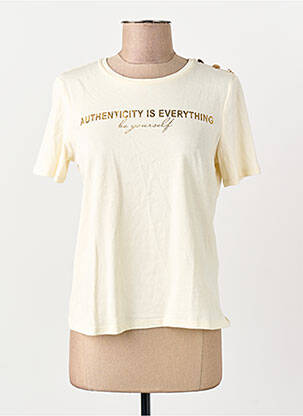 T-shirt col rond beige VERO MODA femme