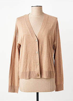 Gilet manches longues marron MANGO femme
