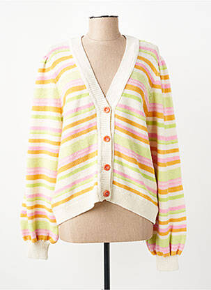Gilet manches longues vert ONLY femme