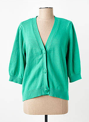 Gilet manches longues col v vert VERO MODA femme