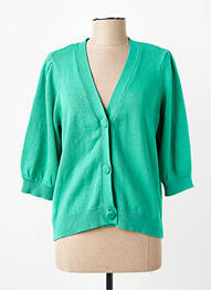 Gilet manches longues col v vert VERO MODA femme