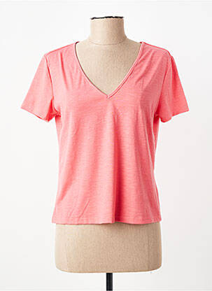 T-shirt coupe droite manches courtes rose JACQUELINE DE YONG femme
