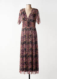 Robe courte violet LE TEMPS DES CERISES femme