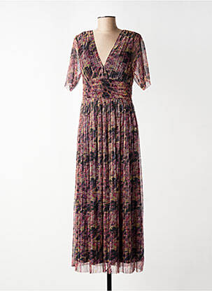 Robe courte violet LE TEMPS DES CERISES femme