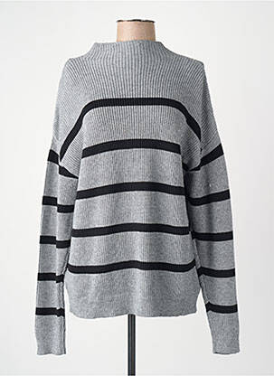 Pull col roulé coupe droite gris VILA femme