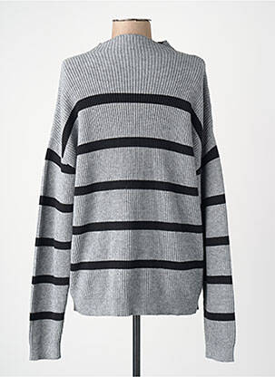 Pull col roulé coupe droite gris VILA femme