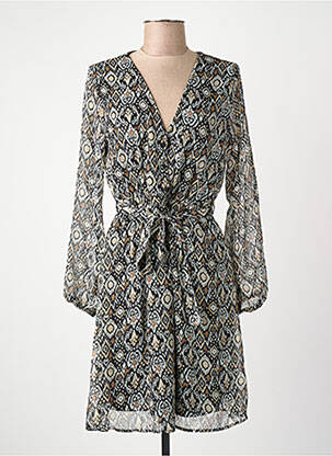 Robe longue manches 3/4 marron ONLY femme