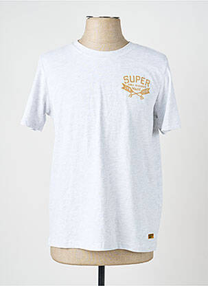 T-shirt gris SUPERDRY femme
