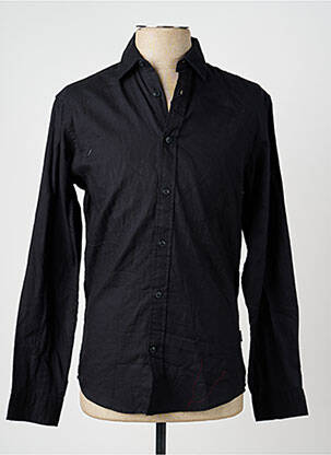Chemise manches longues col chemisier noir JACK & JONES homme