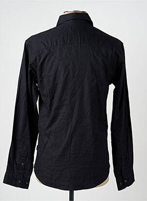 Chemise manches longues col chemisier noir JACK & JONES homme
