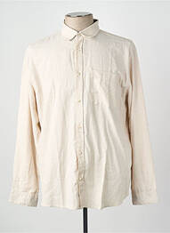 Chemise manches longues beige TOM TAILOR homme