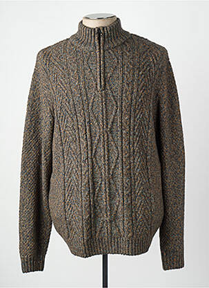 Pull col roulé marron GARCIA homme