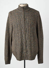 Pull col roulé marron GARCIA homme