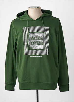 Sweat-shirt à capuche manches longues manches longues vert JACK & JONES homme