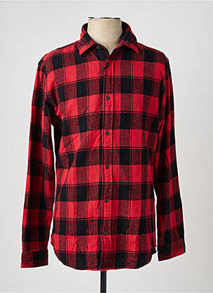 Chemise manches longues rouge JACK & JONES homme
