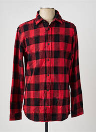 Chemise manches longues rouge JACK & JONES homme