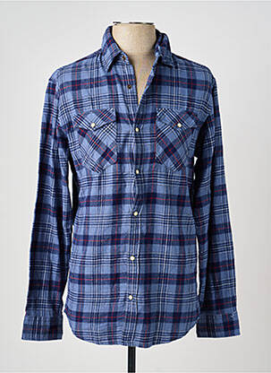 Chemise manches longues bleu JACK & JONES homme