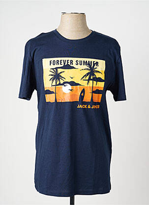 T-shirt bleu JACK & JONES homme