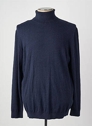 Pull col roulé manches longues manches longues bleu TOM TAILOR homme
