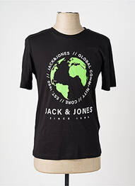 T-shirt col rond noir JACK & JONES homme