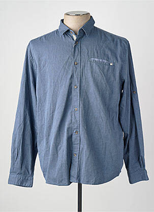 Chemise manches longues manches longues bleu TOM TAILOR homme