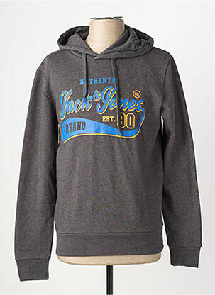 Sweat-shirt à capuche gris JACK & JONES homme