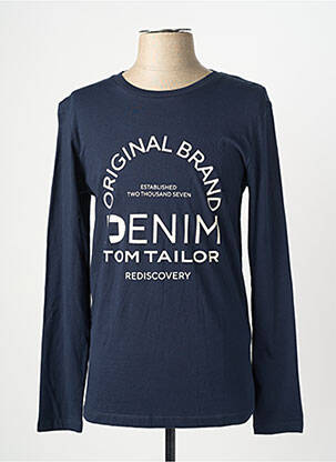 T-shirt bleu TOM TAILOR homme