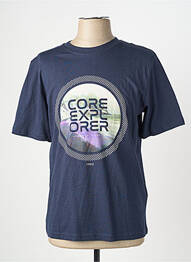 T-shirt coupe droite manches courtes bleu JACK & JONES homme