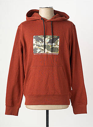 Sweat-shirt à capuche marron JACK & JONES homme
