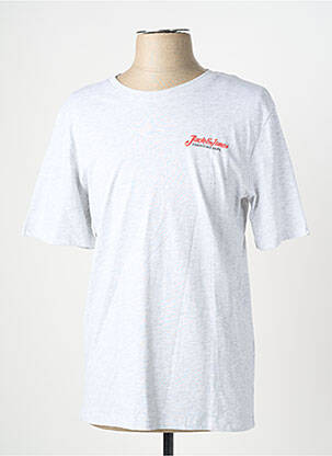 T-shirt col rond manches courtes bleu JACK & JONES homme