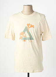 T-shirt coupe droite manches courtes beige JACK & JONES homme