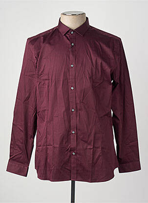 Chemise manches longues rouge JACK & JONES homme