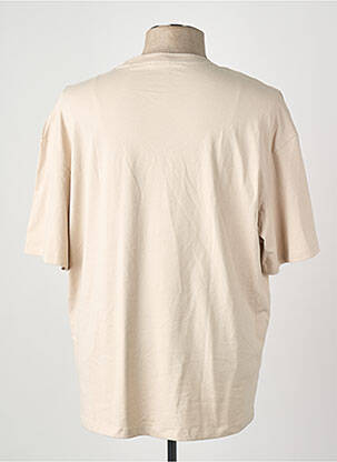 T-shirt col rond manches courtes beige JACK & JONES homme