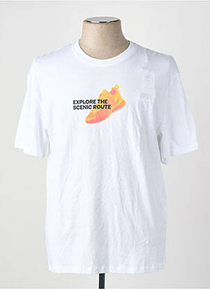 T-shirt manches courtes manches courtes blanc JACK & JONES homme