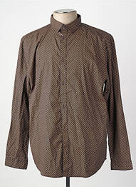 Chemise manches longues manches longues marron TOM TAILOR homme