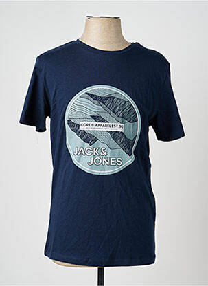 T-shirt manches courtes manches courtes bleu JACK & JONES homme