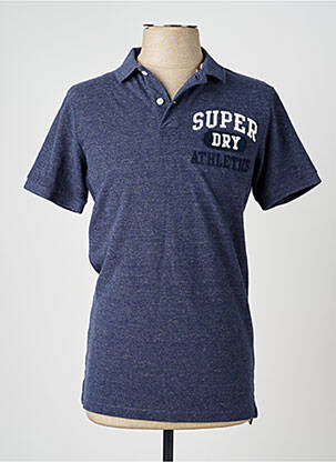 Polo manches courtes manches courtes bleu SUPERDRY homme