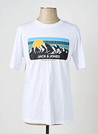 T-shirt manches courtes manches courtes blanc JACK & JONES homme
