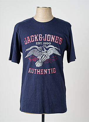 T-shirt bleu JACK & JONES homme